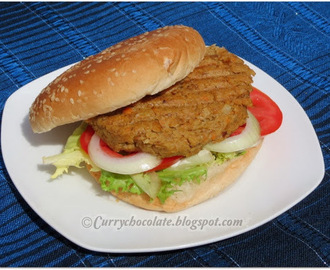 Lentil and goat cheese burgers