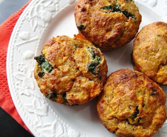 Savoury Carrot and Spinach Muffins (vegetarian)