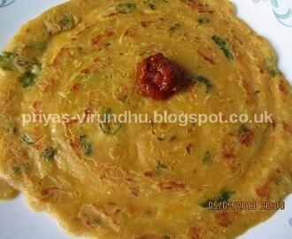 Instant Besan Flour Dosa with Zucchini/Kadalai Maavu Dosai