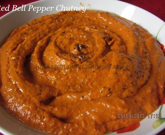 Red Bell Pepper Chutney[Side dish for Idlis, dosas, chapathis and more]