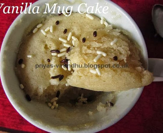 Vanilla Mug Cake [Eggless] in Microwave