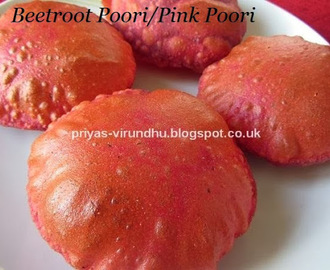 Beetroot Poori/Pink Puri