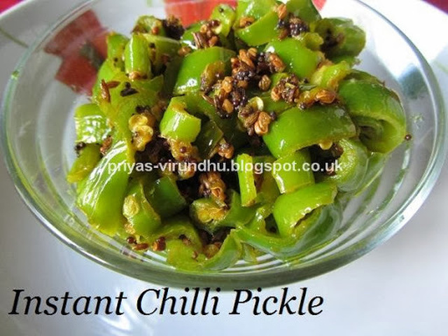Instant Green chilli pickle