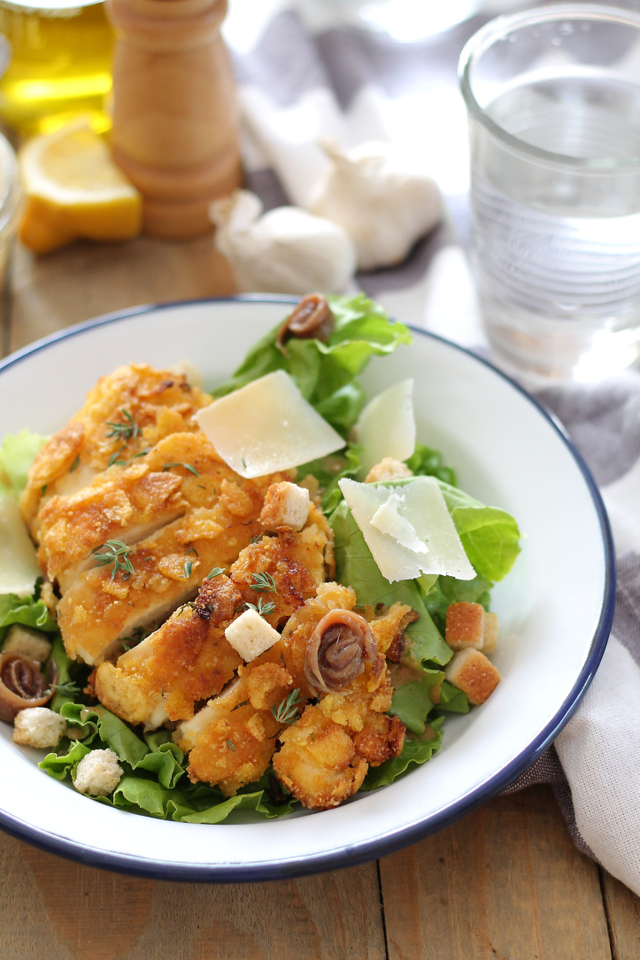 Caesar Salad al pollo croccante (senza glutine)