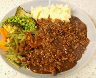 Midweek beef mince with black garlic - not scary at all!
