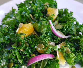 Raw Kale And Orange Salad With Pumpkin Seeds  Balance Your Winter Diet With Raw Food
