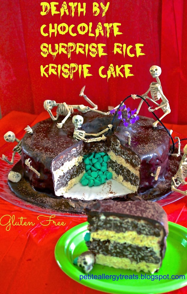 Gluten Free "Death By Chocolate" Surprise Rice Krispie Cake