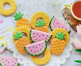How to make FRUIT PLATTER COOKIES - Summer Fruit Cookie Tutorial