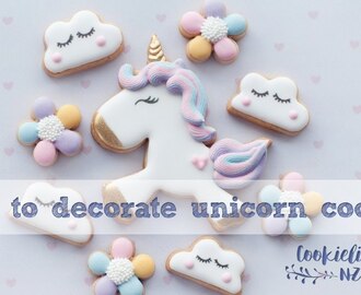 How to make CUTE UNICORN COOKIES with multicolour mane!