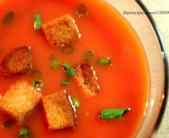 Tomato Soup (Home-made soup with fresh tomatoes)
