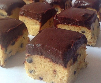 chocolate chip cookie dough squares.