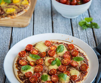 Cherry Tomato, Mozzarella and Fresh Basil Pizza