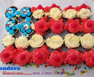 Cupcakes bandera Americana para Nicole y Bridget.