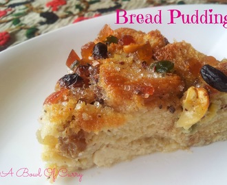 Easy Bread Pudding with Nuts and Raisins