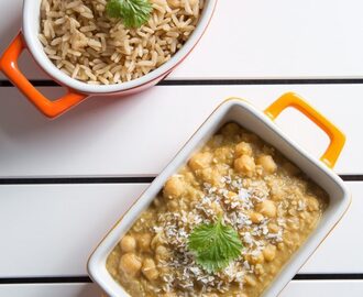 Coconut Chickpea Curry with Brown Basmati Rice