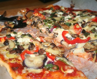 Megagod vegetarisk pizza á la Maja