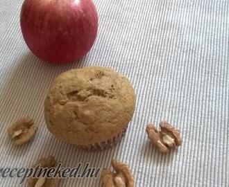 Zablisztes almás diós muffin