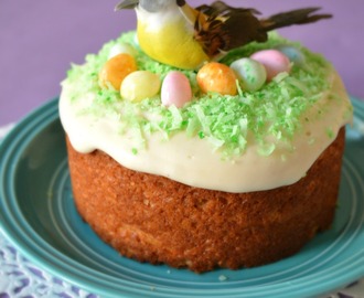 Easter Bird's Nest Cake | Eggless Carrot cake with cream cheese frosting