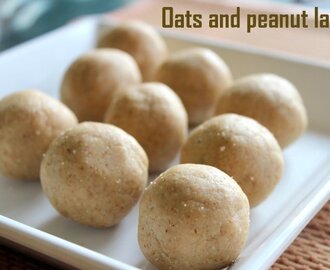Oats peanut ladoo recipe – How to make oats groundnut laddu recipe – ladoo recipes