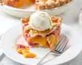 Peach Raspberry Pie with a Lattice Crust