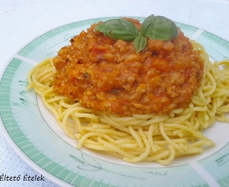 Vegán bolognai spagetti