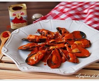 Mejillones en salsa roja picante