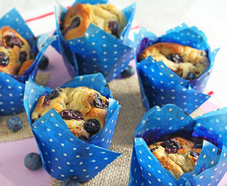 Healthy Oat & Blueberry Blender Muffins