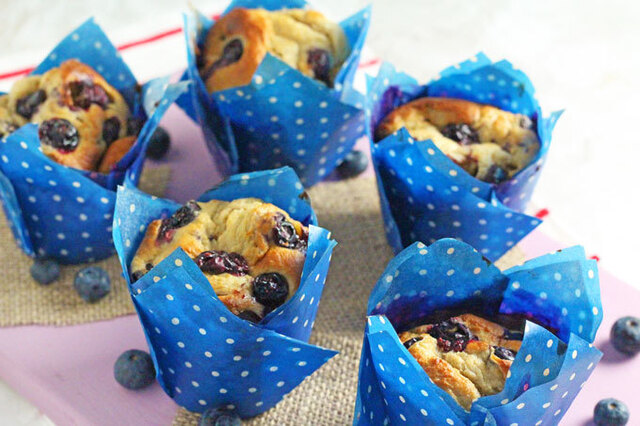 Healthy Oat & Blueberry Blender Muffins