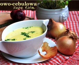 serowo-cebulowa zupa krem, czyli domowy “gorący kubek”