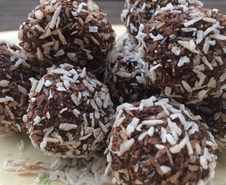 Chokladbollar med kokos (sockerfritt, paleo, lchf)