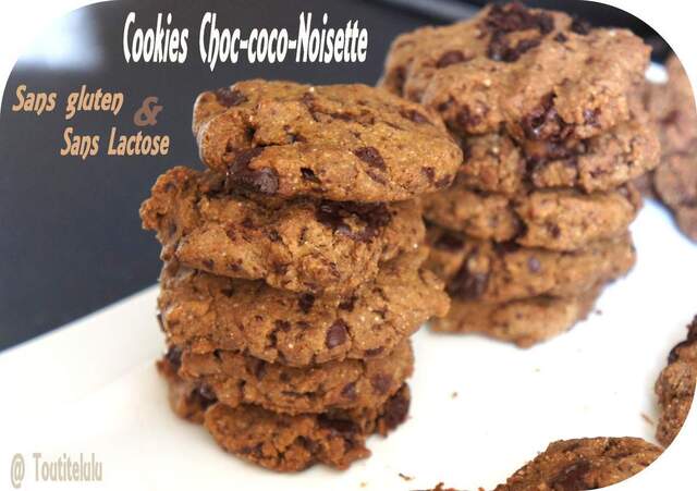 Extra Cookies Choco-coco-noisette sans gluten, sans lactose, sans maïs