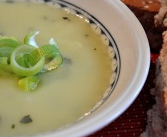 Soup Maker Recipe:  Leek, Potato and Garlic Soup