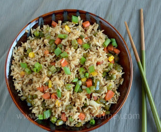 Vegetable Fried Rice (Indo- Chinese Style)