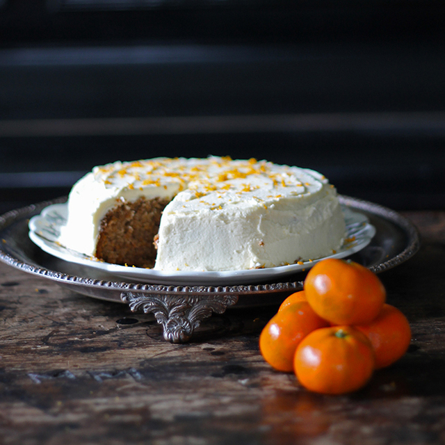 Carrot Chinese Five Spice Cake with Orange Icing