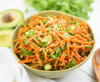Raw Asian Carrot Avocado Salad Recipe