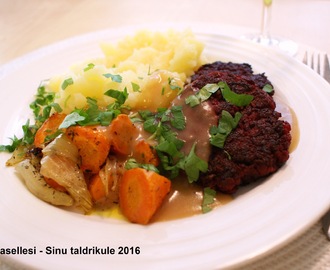 Lindströmin pihvit, uuniporkkanat ja -sipulit – Lindströmi pihvid, ahjuporgandid ja -sibulad