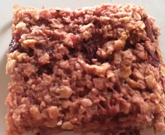 Plum and Ginger Flapjack
