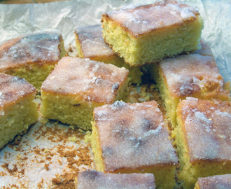 olive oil lemon and ground almond traybake - gluten free and dairy free