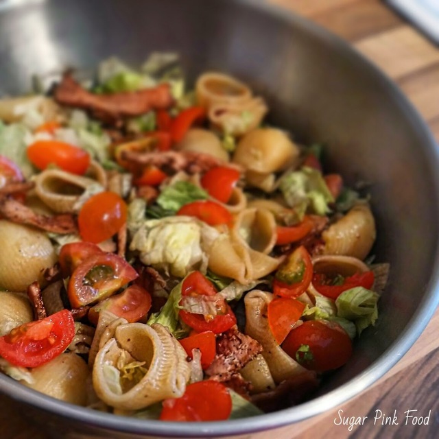 Slimming World Recipe:- BLT Pasta Salad With Mustard & Balsamic Vinaigrette