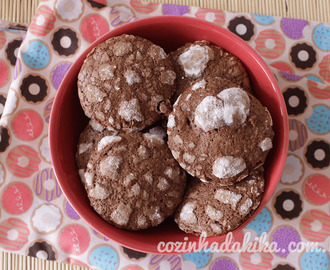 Receita de Chocolate Crinkle Cookies