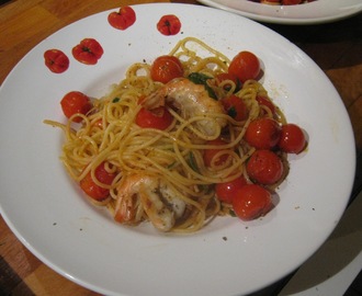 Wochendrezept: Spaghetti mit Gambas und Kirschtomaten nach Jamie Oliver