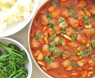 Sausage, Red Wine and Butter Bean Casserole