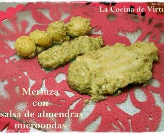 Merluza con salsa de Almendras (microondas)