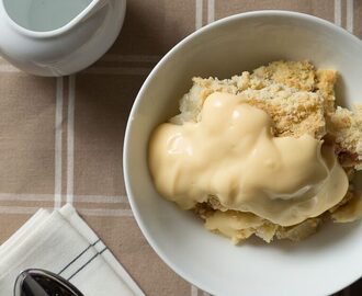 Apple and Pear Crumble with Custard