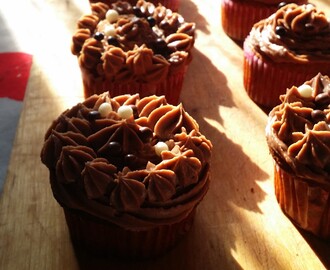 Cupcakes vanille topping Nutella