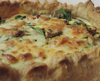 Mushroom, Bacon And Spinach Quiche