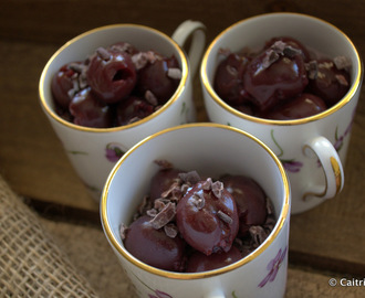Cherry Chocolate Cheesecake Pots