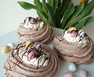 Chocolate Meringue Easter Nests