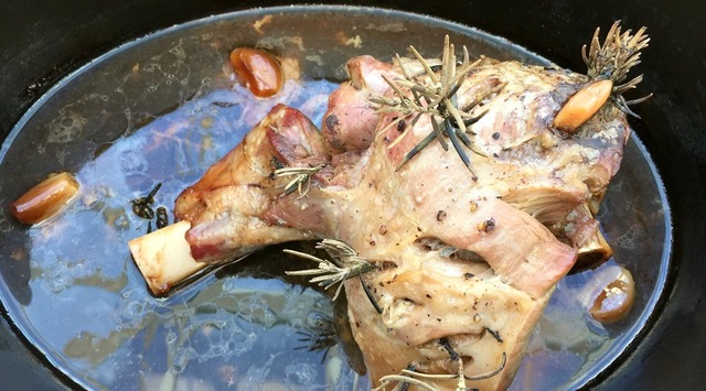Slow Cooker Lamb with Garlic and Rosemary for Easter