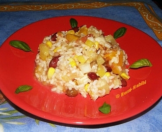 Pilaw na zimno czyli sałatka z ryżu i czerwonej fasoli
